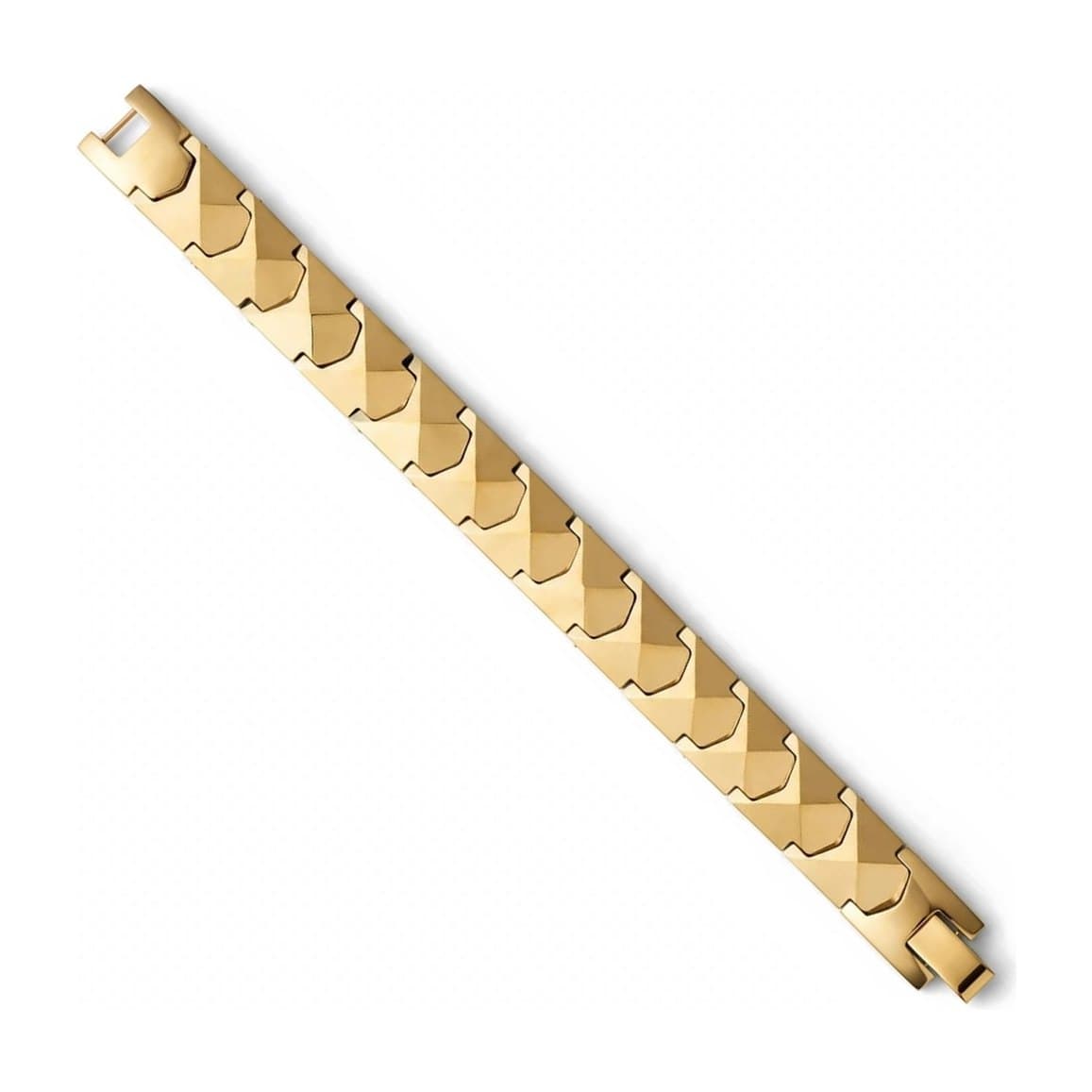 Gold-Tone Chevron Link Bracelet