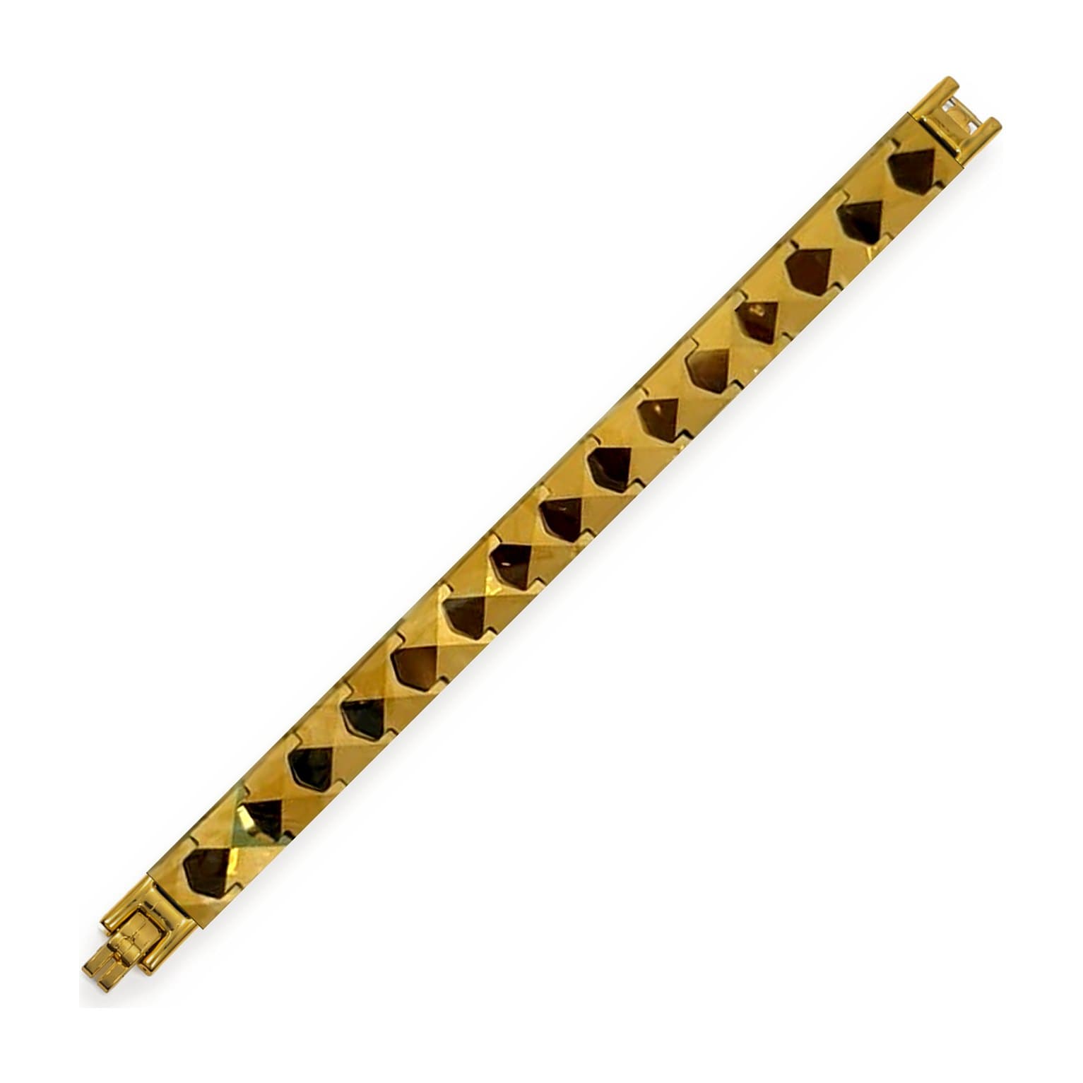 Gold-Tone Pyramid Link Bracelet — Gold-tone, photo 3