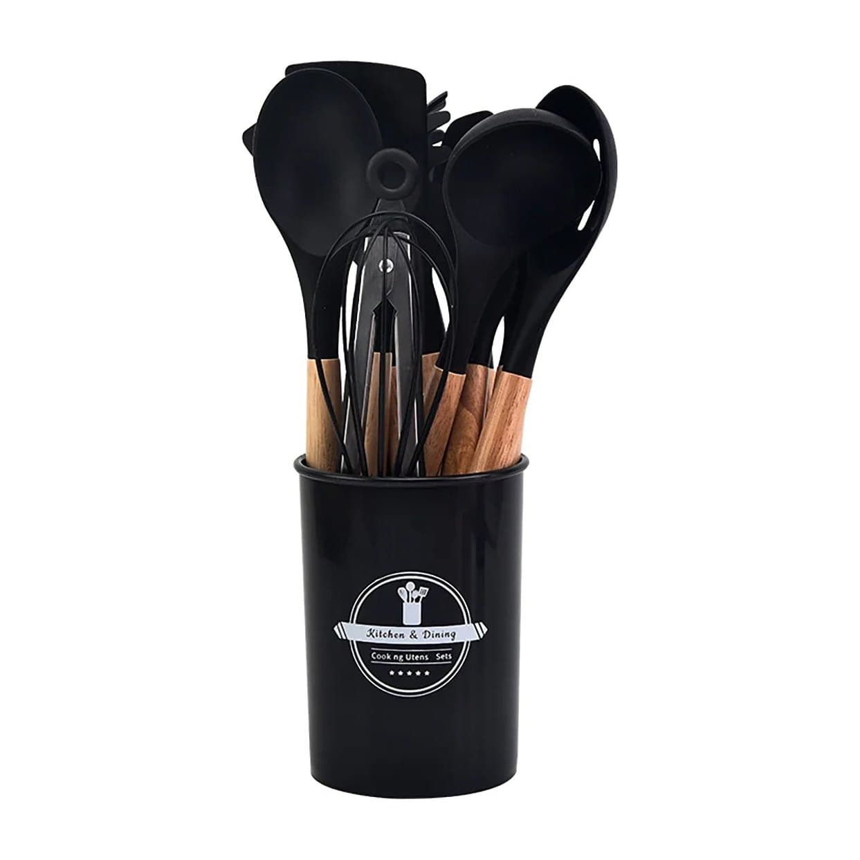 Silicone Kitchen Utensil Set with Holder