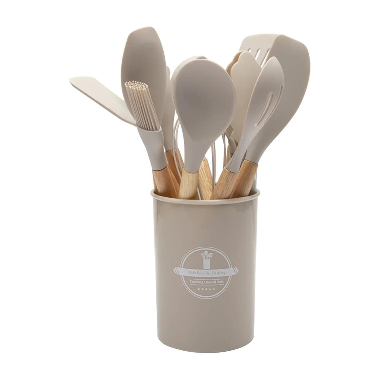 Silicone Kitchen Utensil Set with Holder, photo 2