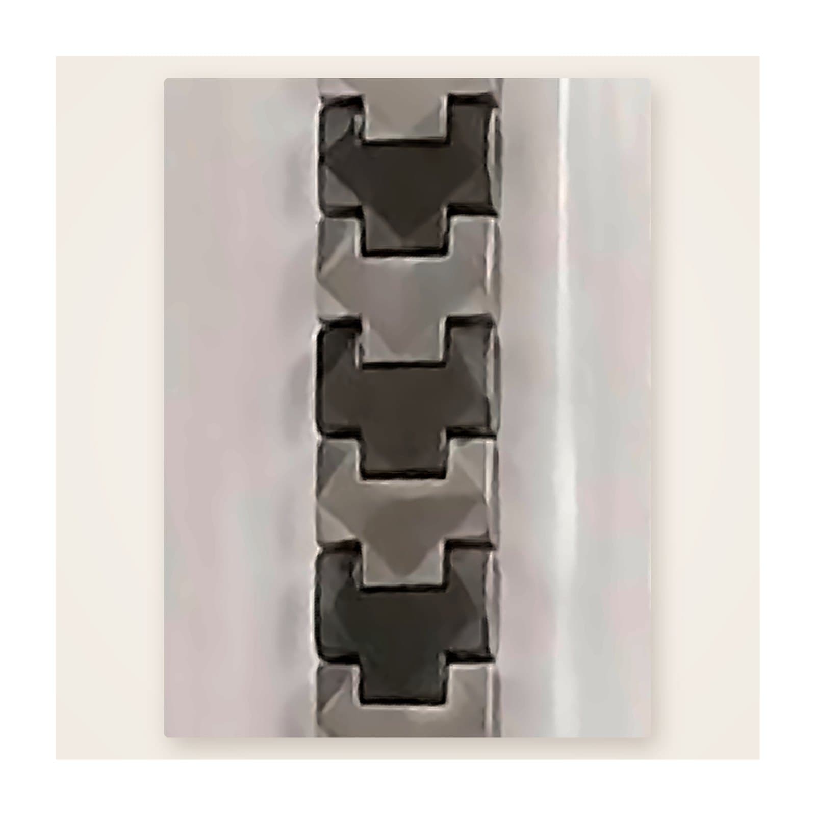 Men's Black & Gunmetal Faceted Link Bracelet, photo 2