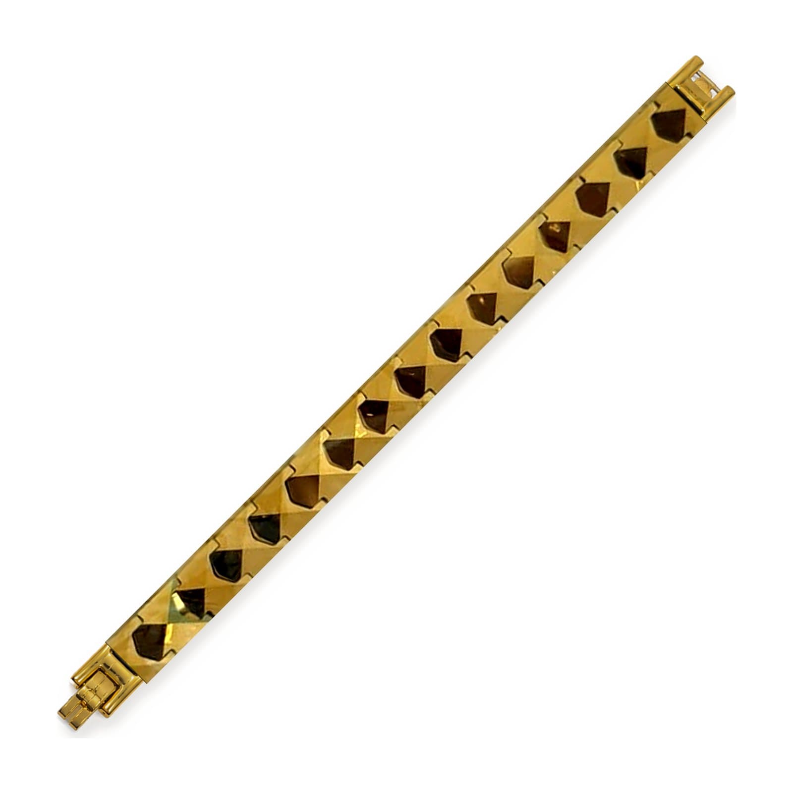 Gold-Tone Pyramid Link Bracelet, photo 2